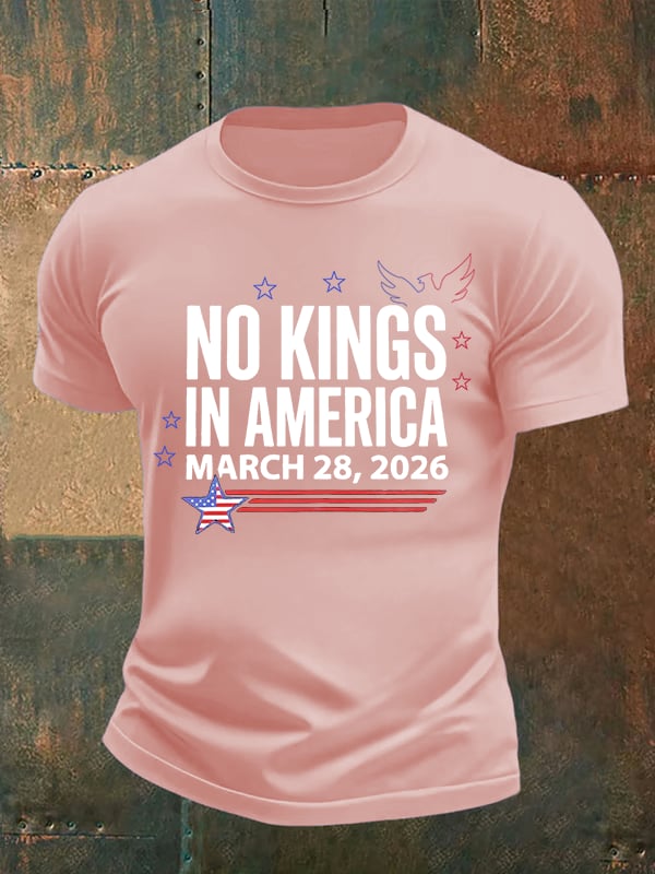 Men's   NO KINGS IN AMERICA  Print  T-Shirt