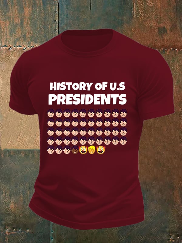 🔥Buy 3 Get 15% Off🔥Men's  History Of US Presidents Print T-Shirt