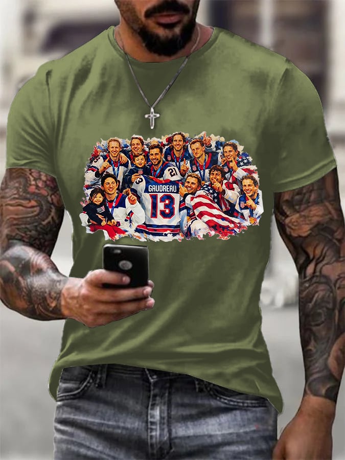 Men's  Funny Character Print T-Shirt