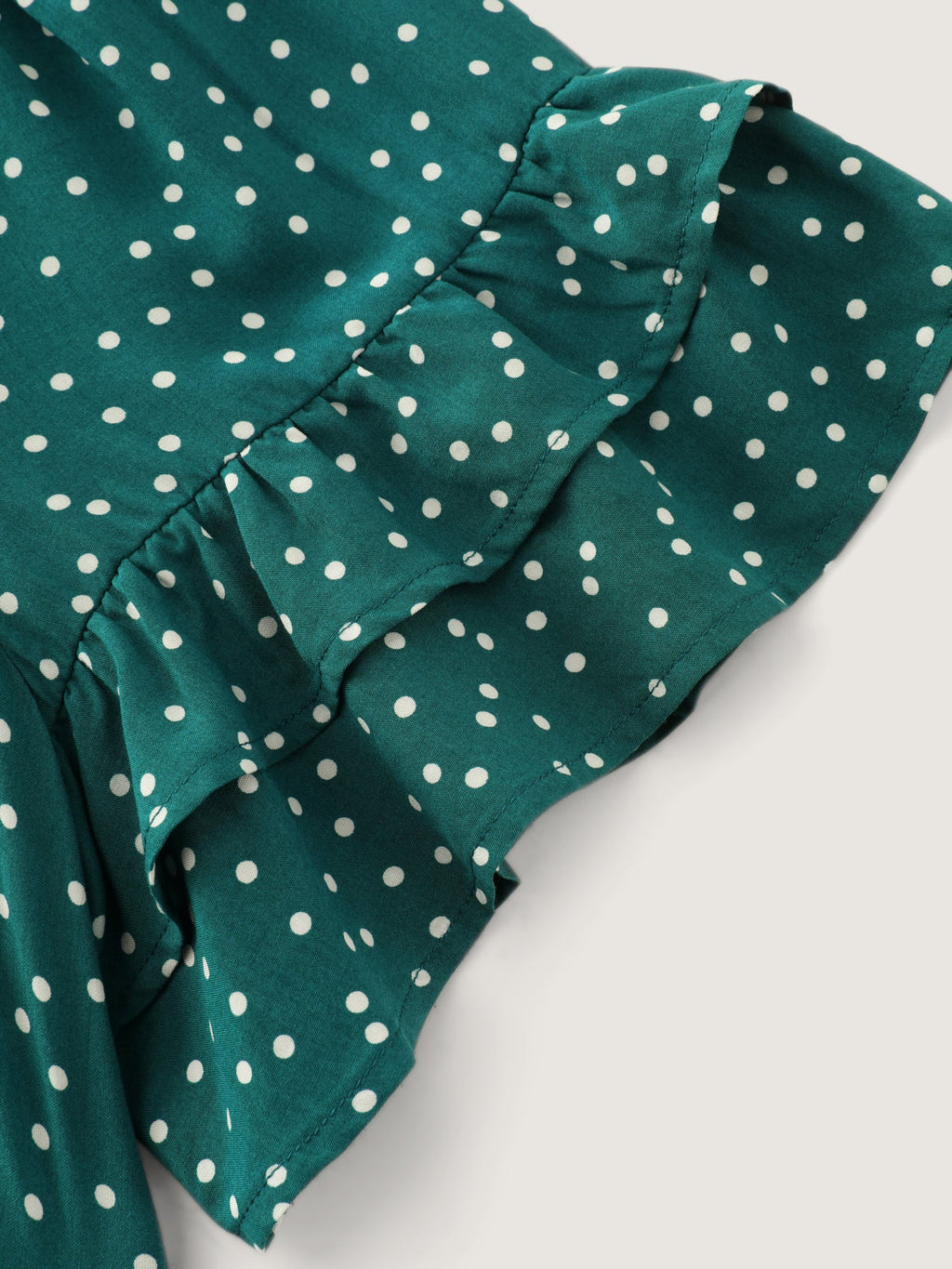 Polka Dot Print Pockets Flowy Midi Dress