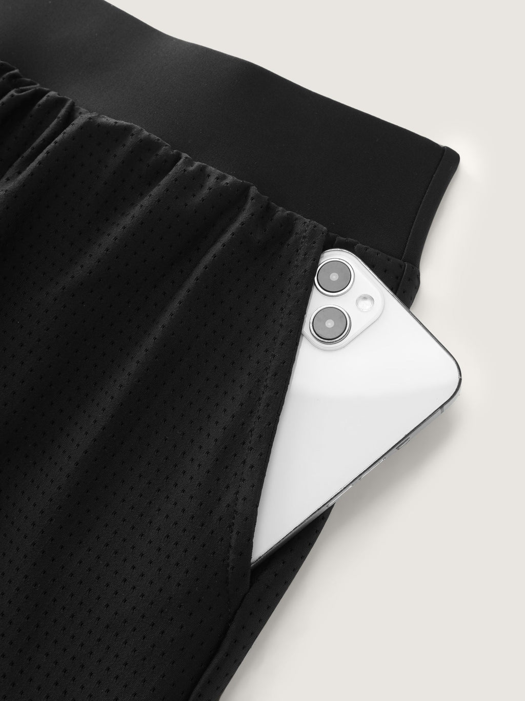 Full-Hip Coverage Pockets Spliced Swim Shorts