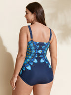 Boho Print Tummy-Control One-Piece Swim