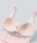SoftlyZeroTM Plush Push-Up Molded Cups 2-in-1 Yoga Active Dress with Pockets-Easy Peezy