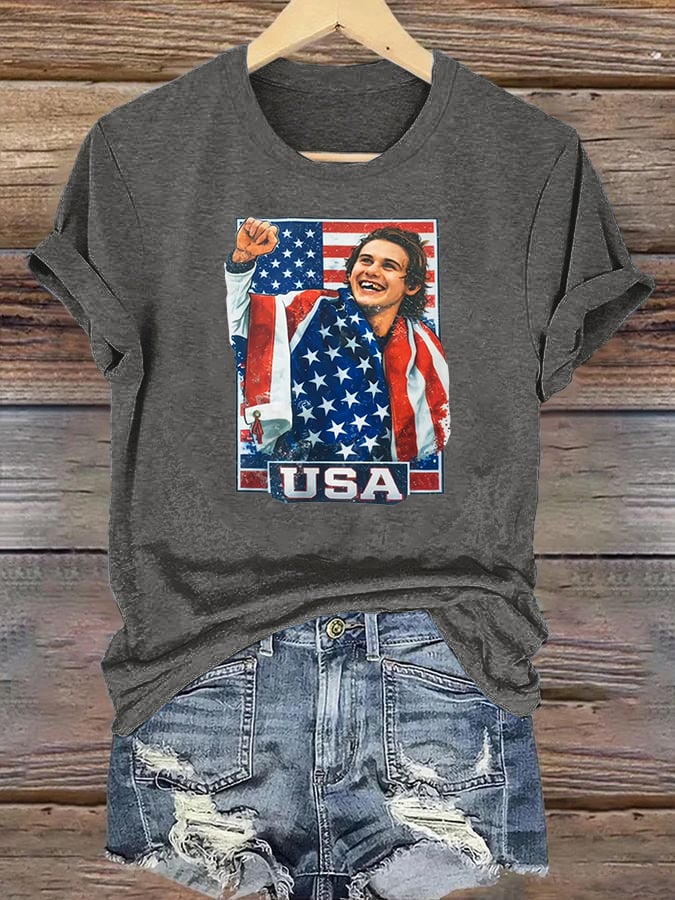 Women's  Funny Character Print T-Shirt