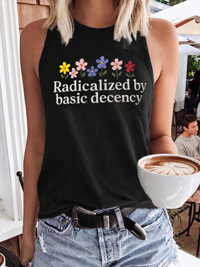 🔥Buy 3 Get 15% Off🔥Women's Fashion Casual Radicalized by Basic Decency Printed Vest