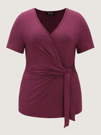 Supersoft Draped Side-Tie T-Shirt