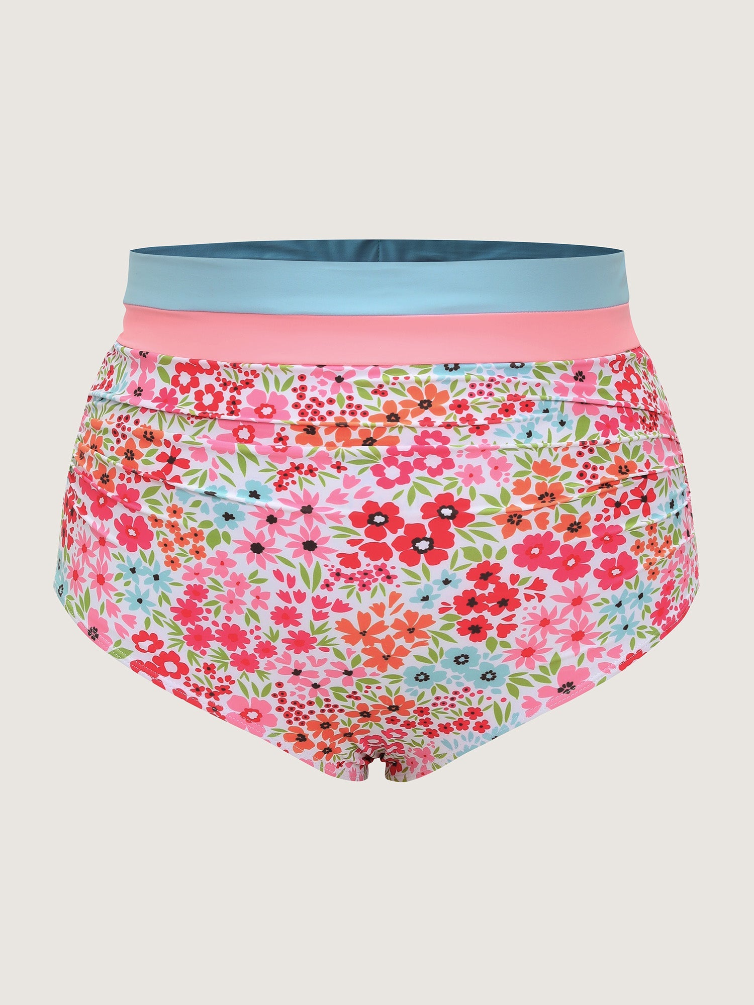 Colorful Floral Print Swim Bottoms