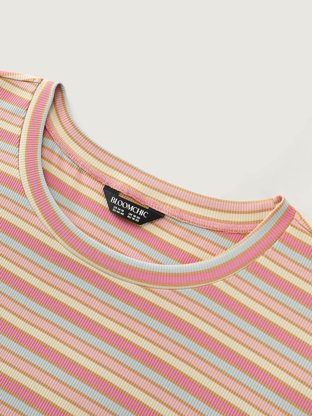 Striped Print Relaxed-Fit T-Shirt