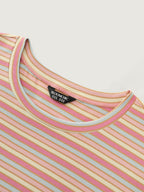 Striped Print Relaxed-Fit T-Shirt