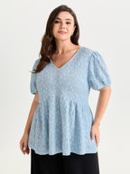 Back Bow Tie Textured Top