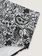 Paisley Print Twist Front Swim Dress
