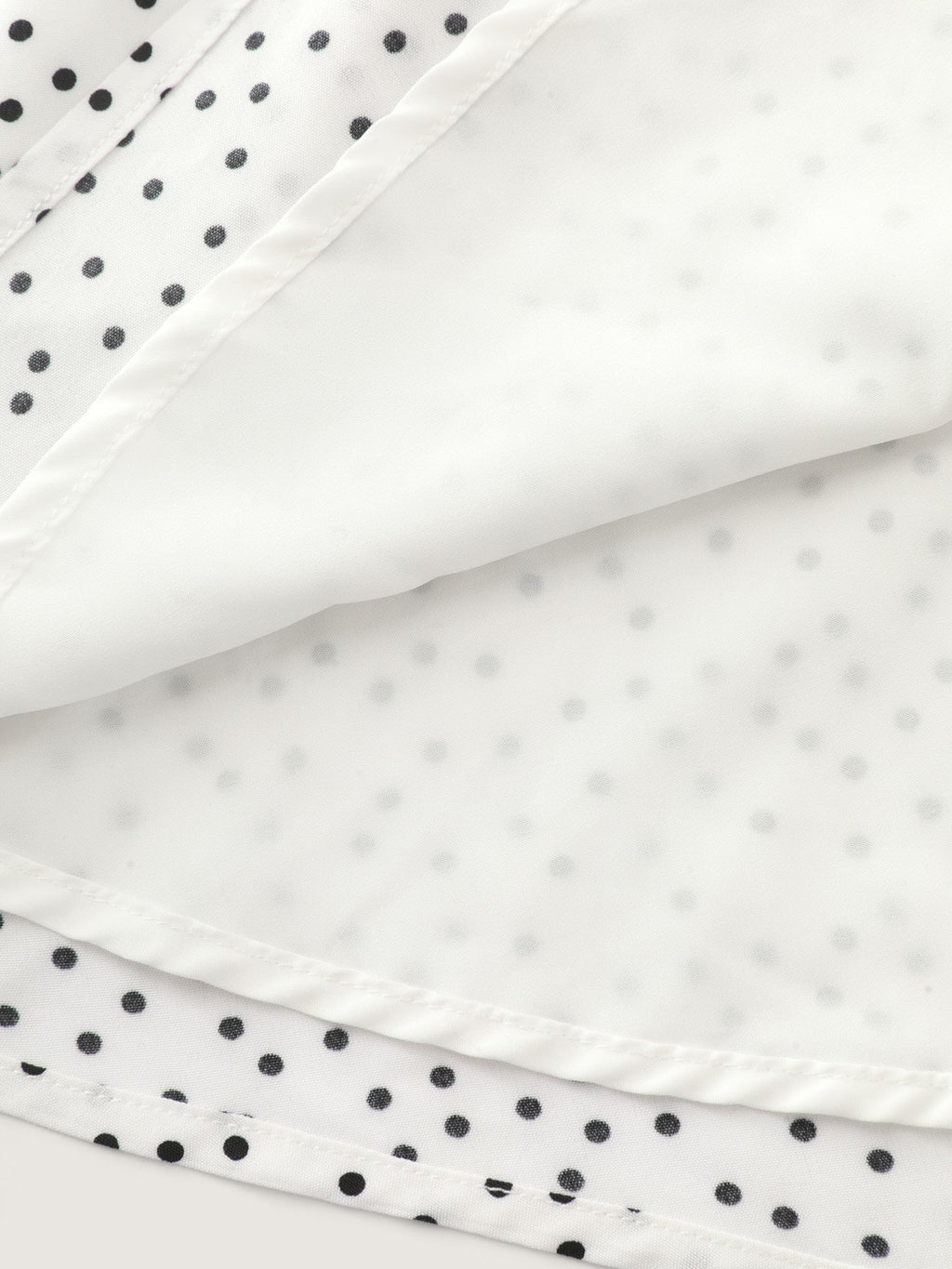 Polka Dots Shirred Ruffled Sleeve Blouse