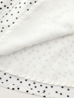Polka Dots Shirred Ruffled Sleeve Blouse