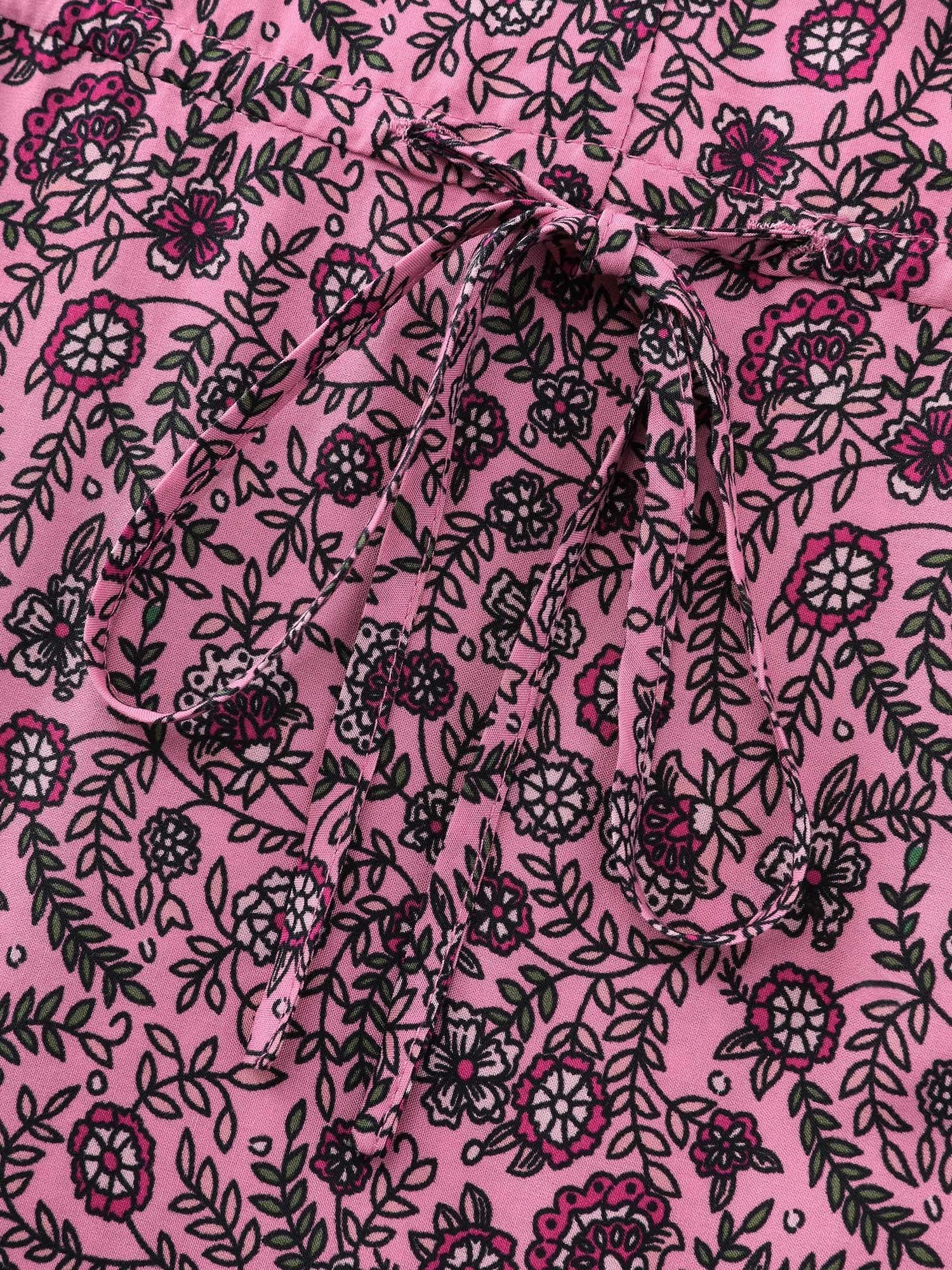 Supersoft Floral Color Contrast Print Maxi Dress