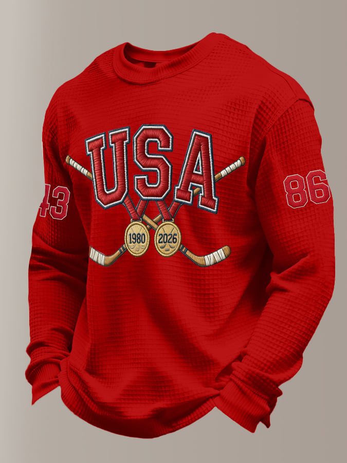 Women's  Hockey Print Sweatshirt