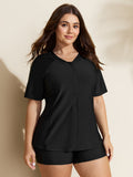 UPF 50+ Zipper Front Pockets Swim Top
