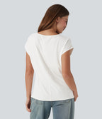 V Neck Short Sleeve Casual T-Shirt