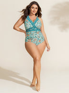 Floral Print Adjustable Tummy-Control One-Piece Swimsuit