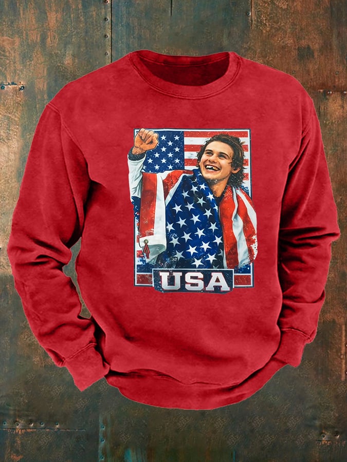 Men's  Funny Character Print  Sweatshirt