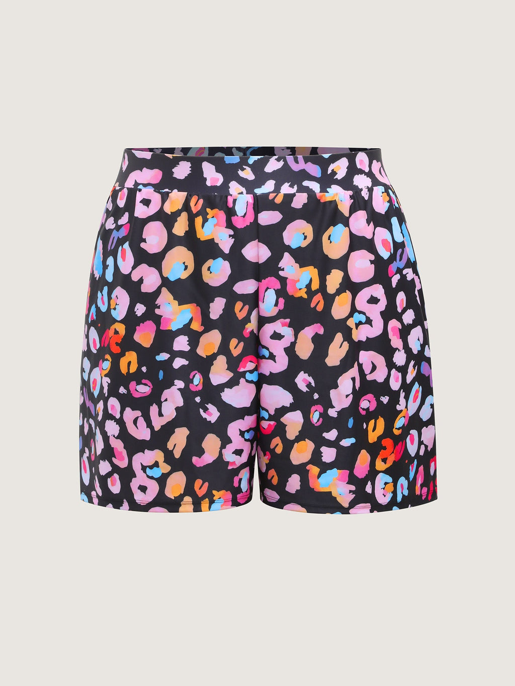 Leopard Print Pockets Swim Shorts