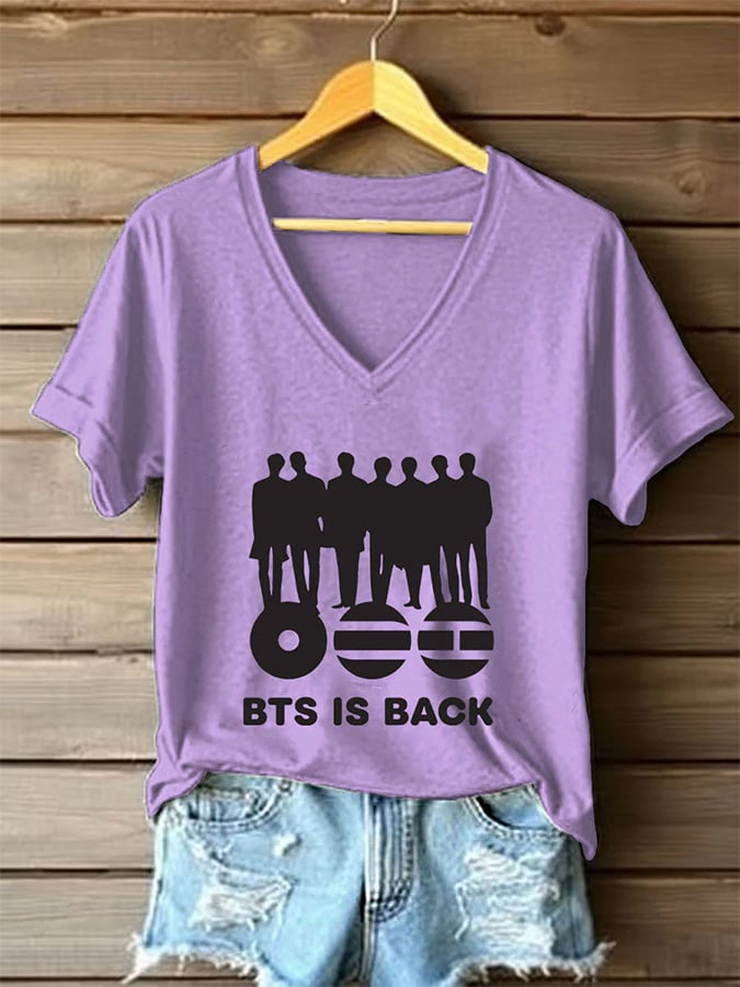 Women's BTS lovers Printed short-sleeved T-shirt