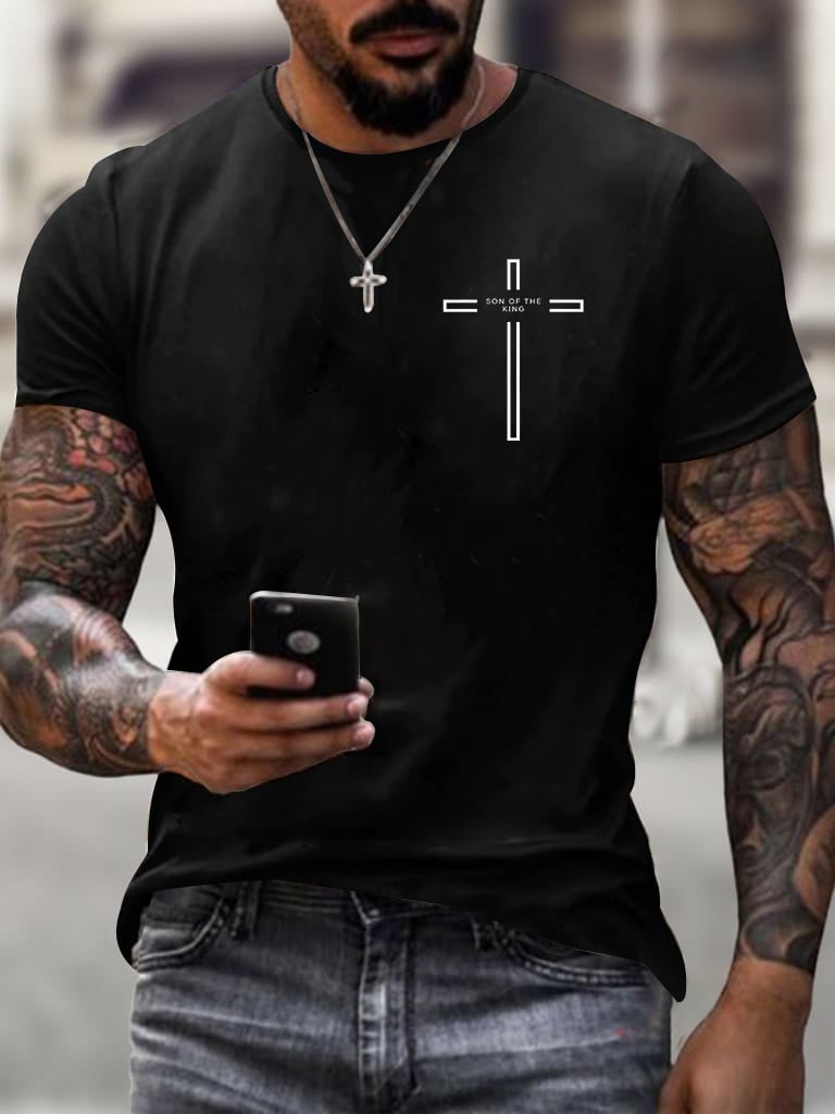 Men's Son of The King Printed Casual T-Shirt