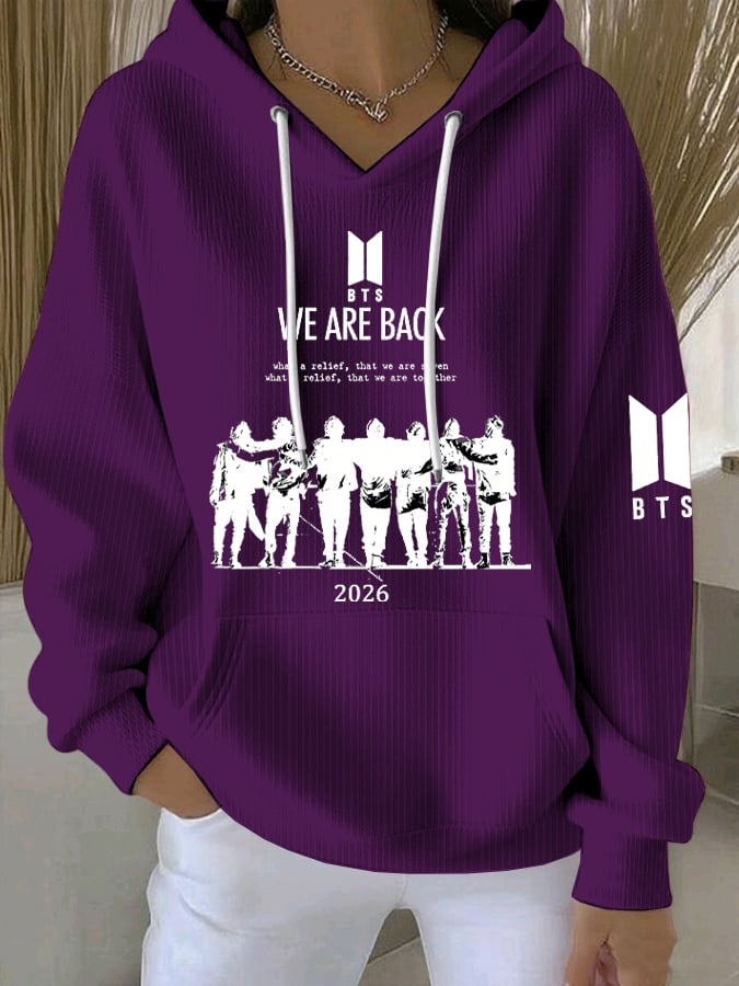 Women's Retro 2026 Bts Comeback Art Print  Sweatshirt
