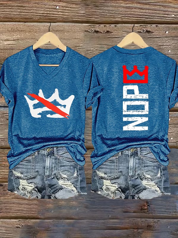 🔥Buy 3 Get 15% Off Women's  Nope, No Kings In America Print T-shirt