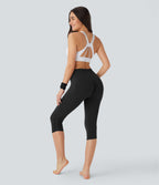 Seamless Flow High Waisted Scrunch Yoga Pedal Pusher Leggings