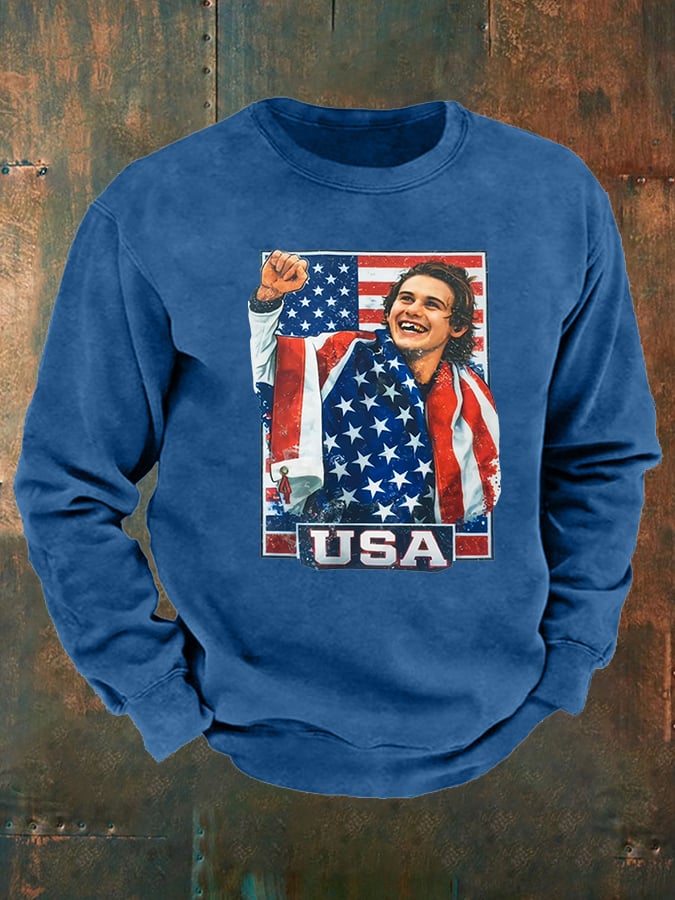 Men's  Funny Character Print  Sweatshirt