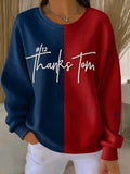 Women's Casual Rugby Textured Sweatshirt