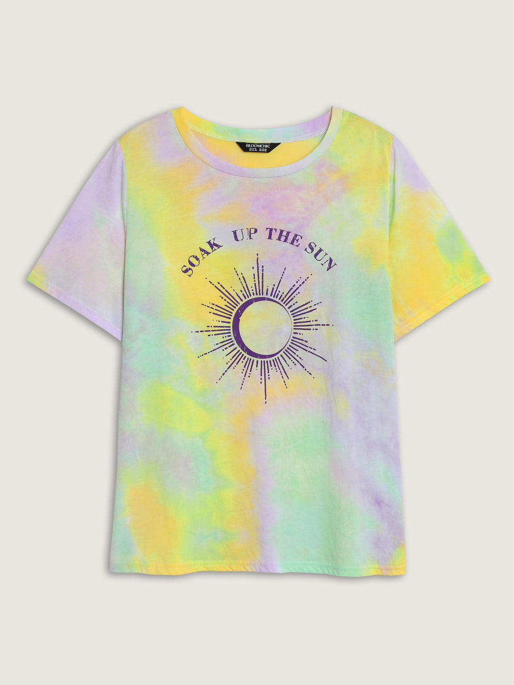Sun-soaked Print Ombre Gradient T-Shirt