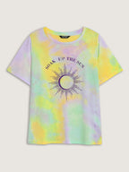 Sun-soaked Print Ombre Gradient T-Shirt