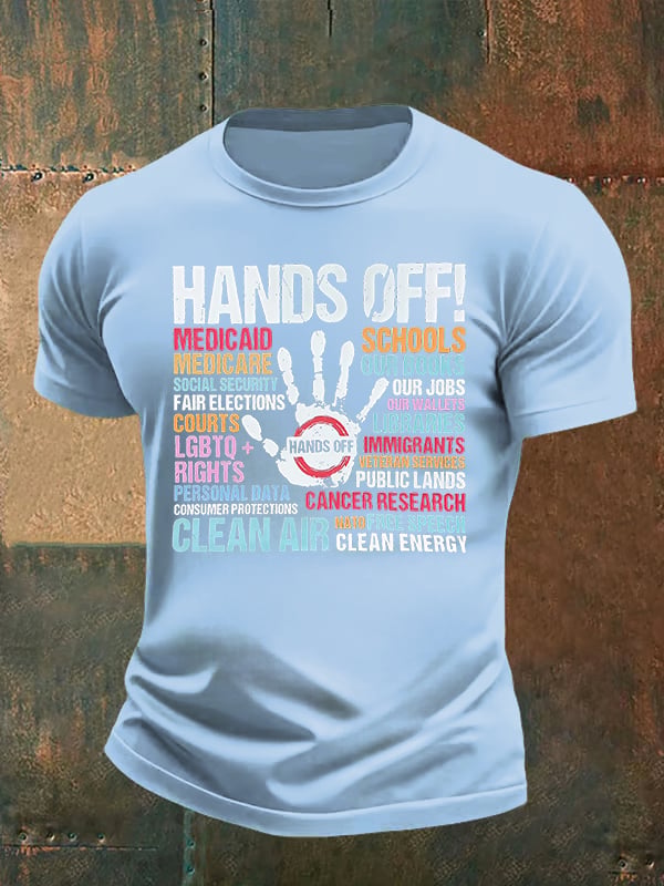 🔥Buy 3 Get 15% Off🔥Men's  HANDS OFF!  Print T-Shirt