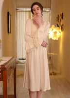 Ruffled Cuffs High Waist Nightgown