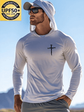 Men's Faith Outdoor Sun Protection Breathable Cool Hooded Sun Protection Long Sleeve Top