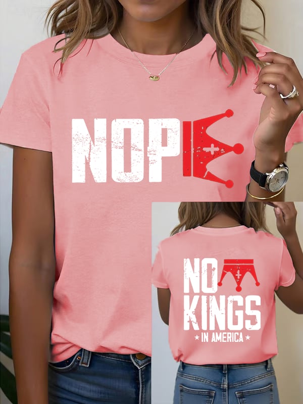 🔥Buy 3 Get 15% Off🔥Women's  No Kings In America T-Shirt