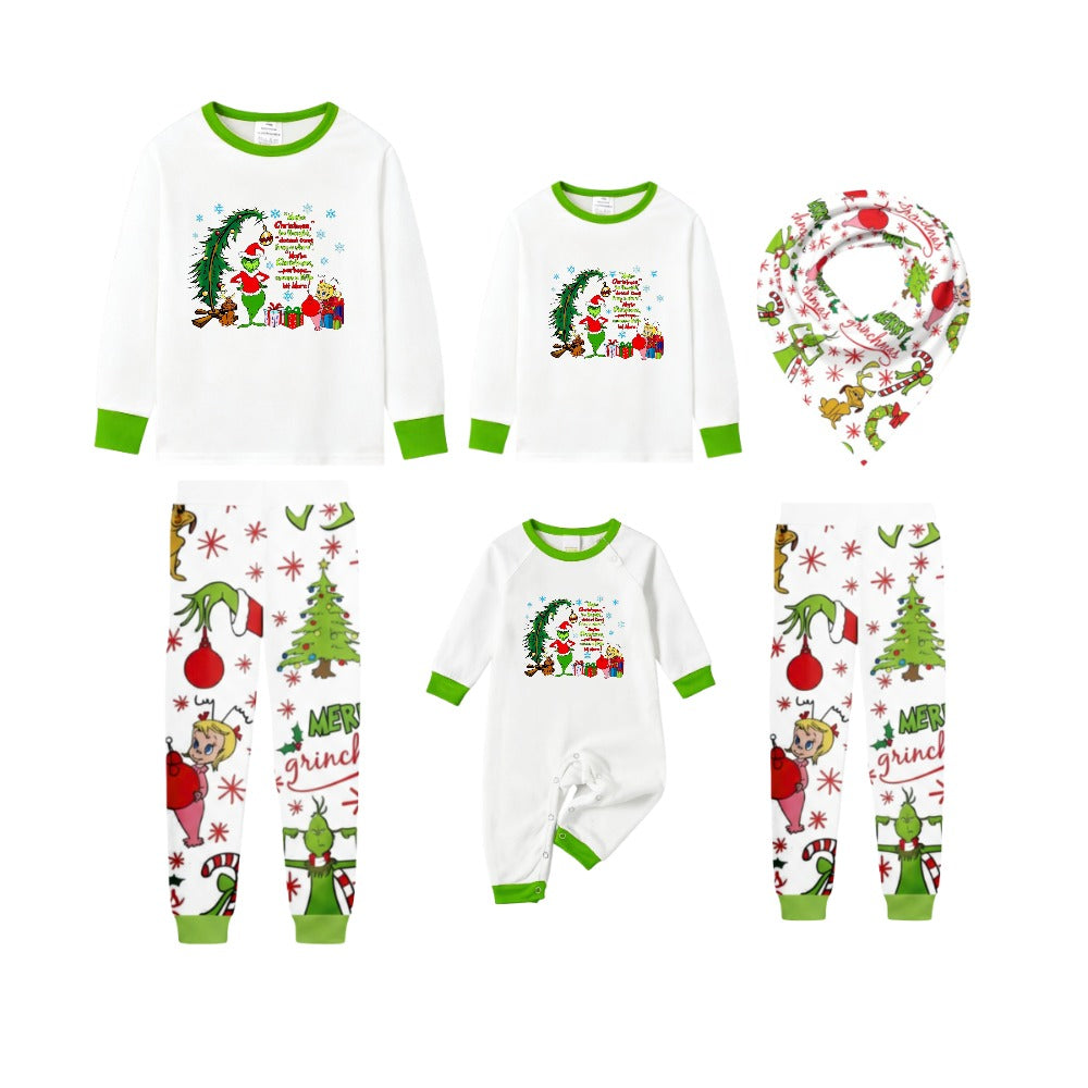 Holiday Family Christmas Pajamas Set With Xmas Character Pattern Design