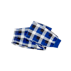 Christmas Make Memories Together 2025 Print Blue and White Plaid Family Matching Pajamas