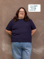 Adele Relaxed Tee - Navy