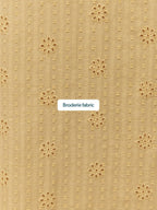 Allegra Broderie Button Through Dress - Yellow