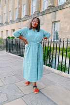 Amanda - Peasant Dress - Green