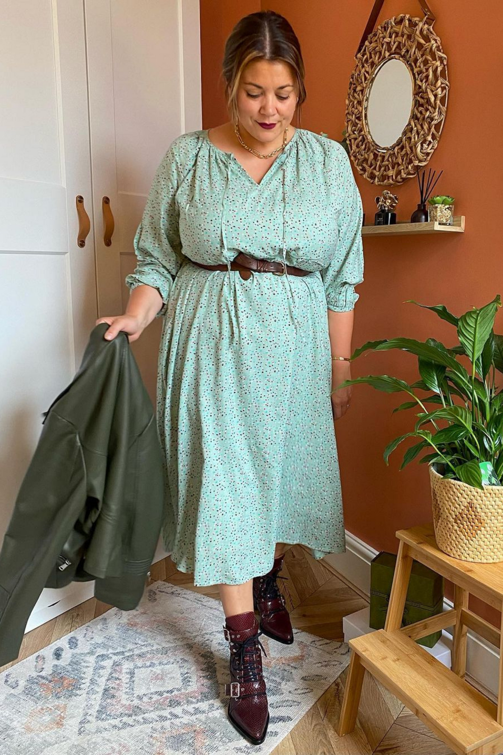 Amanda - Peasant Dress - Green