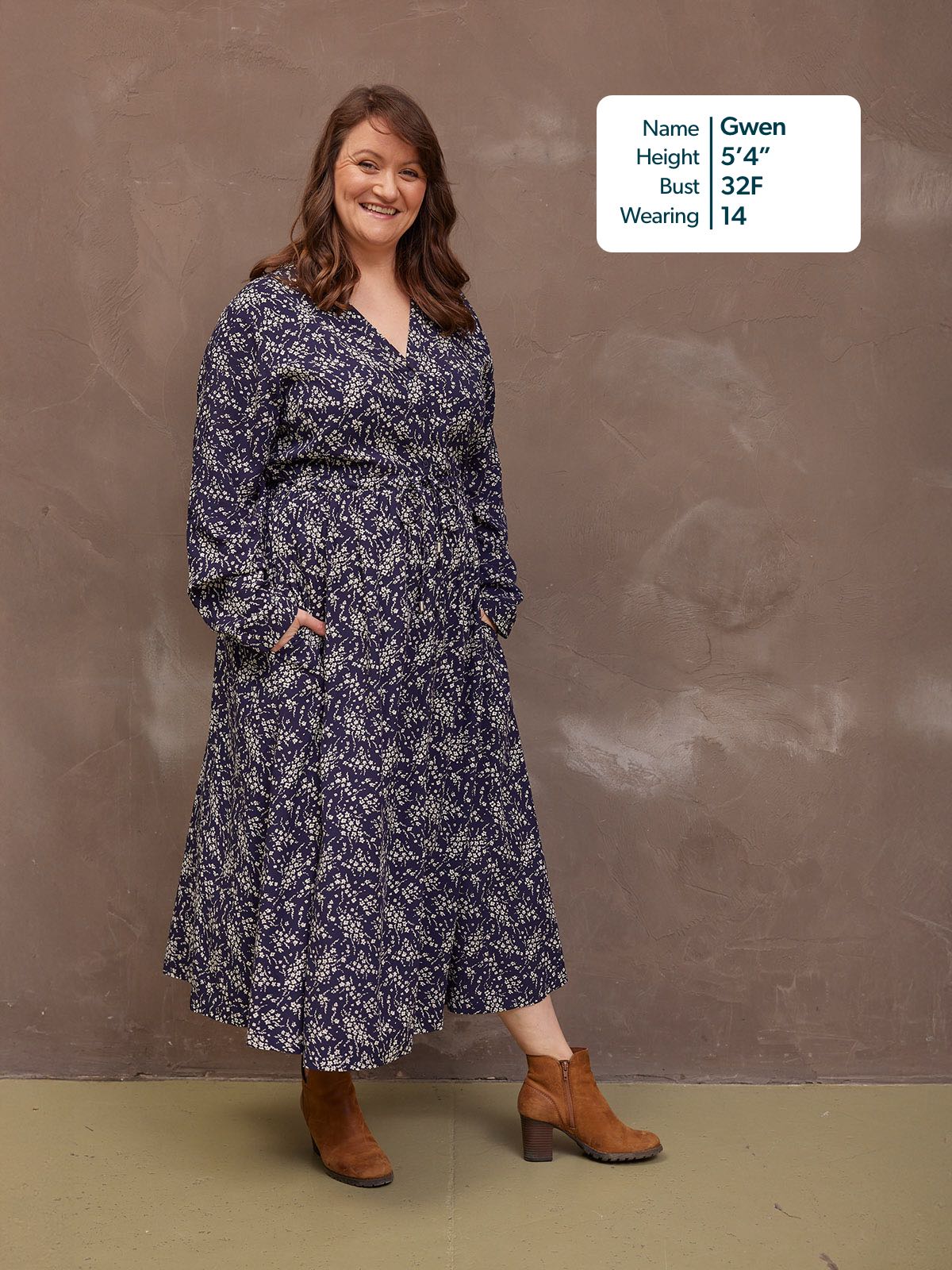 Ashleigh Shirt Dress - Navy Floral Print