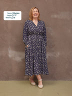 Ashleigh Shirt Dress - Navy Floral Print