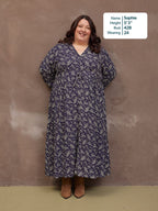 Ashleigh Shirt Dress - Navy Floral Print