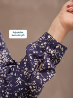 Ashleigh Shirt Dress - Navy Floral Print