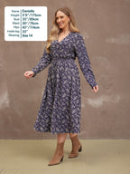 Ashleigh Shirt Dress - Navy Floral Print
