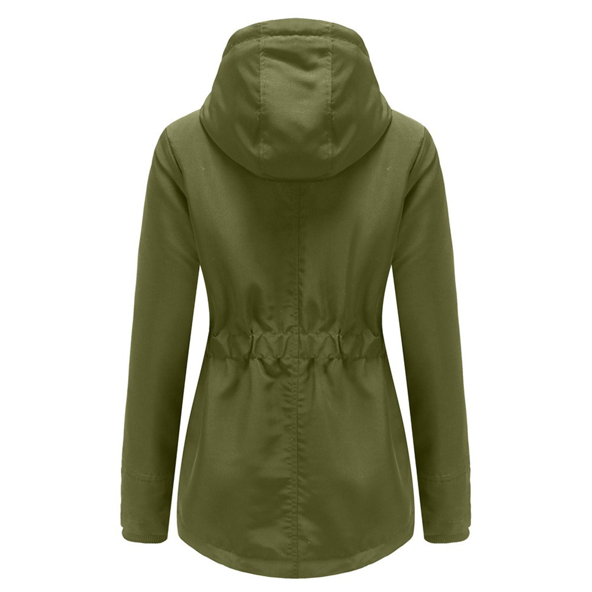 DGHM-JLMY 1/2 Pack Women's Windproof Waterproof Cotton Coats Fashion Warm Hooded Outerwear Solid Thick Fleece Jacket