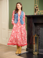 Barbara Red Floral Dress